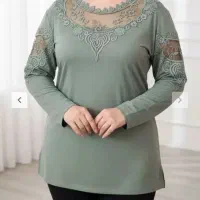 شومیز نخ گیپوری نگین دار به قیمت تولید عمده