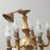 لوستر 10 شعله طلایی|لوستر و چراغ آویز|سمنان, |دیوار