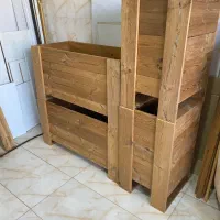گلدان چوبی فلاور باکس ترمود(قابلیت رنگ چوب دلخواه)|گل و گیاه طبیعی|تهران, ازگل|دیوار