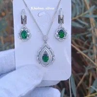 نیم ست تمام نقره مدل سلطنتی|جواهرات|ارومیه, |دیوار