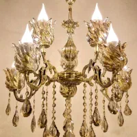 لوستر برنزی ۱۰ شعله ۵شاخه(ضمانت کتبی)