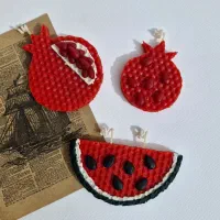 شمع یلدایی موم عسل  هندوانه ،انار و...|صنایع دستی و سایر لوازم تزئینی|کرمان, |دیوار