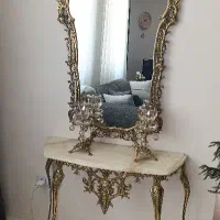 آینه و شمعدان برنز