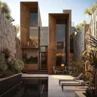 طراحی نما ویلا و محوطه