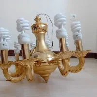 لوستر ۱۰ شاخه طلایی به همراه دیوارکوب