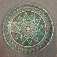 سینی فلزی طرح خاتم مناسب سوغات،پذیرایی،هدیه،زعفران|صنایع دستی و سایر لوازم تزئینی|مشهد, وکیل‌آباد|دیوار