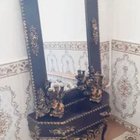 آینه کنسول با ساعت ومیز تلویزیون