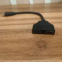 کابل 3 متری hdmi  و  مبدل 1 به 2 hdmi|قطعات و لوازم جانبی رایانه|رشت, یخسازی|دیوار