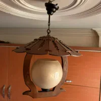 لوستر چوبی در حد نو|لوستر و چراغ آویز|تهران, زاهد گیلانی|دیوار