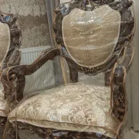 مبل ۹نفره ۱۰۰درصدچوب گردو بشرط نو نو باکاور ژله ای|مبلمان خانگی و میز عسلی|تهران, شهرک چیتگر|دیوار