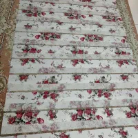 پرده زبرا سفید طرح گل