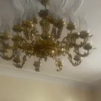 لوسترطلایی رنگ بسیار زیبا ‌بزرگ بادیوارکوب|لوستر و چراغ آویز|تهران, دروس|دیوار
