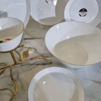 سرویس آرکوپال لب طلا فرم اس گلدن اپال ۲۶پ|ظروف سرو و پذیرایی|کرج, دولتآباد|دیوار