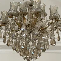 لوستر ۱۲ شاخه برنز رنگ شامپاینی|لوستر و چراغ آویز|تهران, جنتآباد مرکزی|دیوار