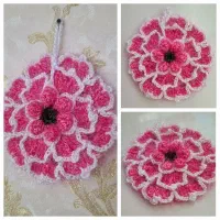 اسکاج های بافتنی زیبا طرح گل