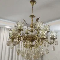 لوستر تمام برنج 2عدد|لوستر و چراغ آویز|قرچک, زیبا شهر|دیوار