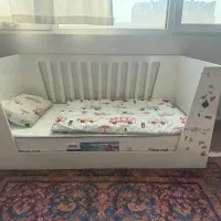 سرویس تخت،تشک و کمد تمام چوب نوزادی تا ۷ سال