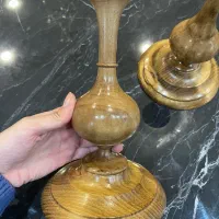 شمع‌دان چوبی دست‌ساز لوکس