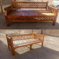 تخت سنتی مبل گره چینی نیمکت چوبی باغ منزل ویلا