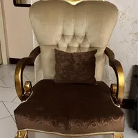 مبلمان راحتی نیمه استیل ۷ نفره با دو میز شیشه ای|مبلمان خانگی و میز عسلی|مشهد, سجاد شهر|دیوار