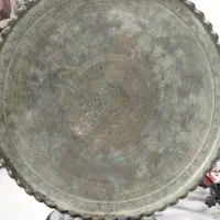 سینی قدیمی مسی باورزن حدود7کیلو بامهر