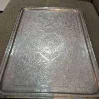 سینی قدیمی  منسوب به نقره،کار دست،آنتیک