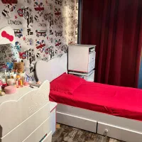 سرویس خواب دخترانه تمیز برند ساحل چوب سعادت آباد