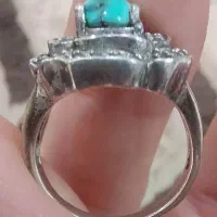 انگشتر نقره زنانه فیروزه اصل نیشابور|جواهرات|تهران, خاوران|دیوار