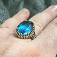 انگشتر نقره توپاز سوئیسی|جواهرات|ارومیه, |دیوار