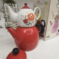 کتری لعابی و قوری چینی