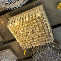 لوستر سقفی کریستال مربع