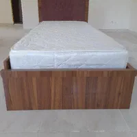 تخت خواب یک نفره ام دی اف با تشک کارکرد در حد نو