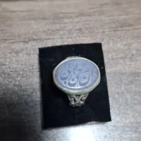 انگشتر عقیق کبود خطی