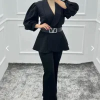 کت شلوار مجلسی همراه با کمربند چرم