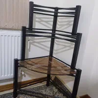 بوفه ۳ طبقه شیشه و چوب