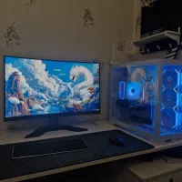 کیس گیمینگ سفید اسمبل شده کامل
