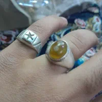 انگشتر نقره عقیق یمنی ویاقوت معدنی|جواهرات|بیرجند, |دیوار