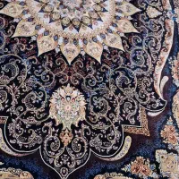 فرش قیطران سرمه ای ۶ متری دوتخته