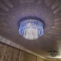 یک جفت لوستر سقفی کریستالی کنترل دار|لوستر و چراغ آویز|تهران, سعادت‌آباد|دیوار