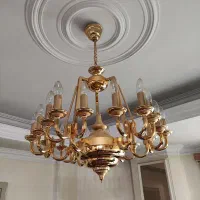لوستر ۱۸ شاخه روکش طلا|لوستر و چراغ آویز|تهران, میرداماد|دیوار