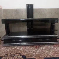 مبلمان سلطنتی چوبی با یه زیر تلویزیون شیشه وچوبی|مبلمان خانگی و میز عسلی|نورآباد, |دیوار