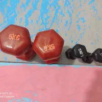 دمبل ۵ کیلویی و ۱ کیلویی|تجهیزات ورزشی|لردگان, |دیوار
