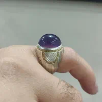 عقیق سوسنی یمنی رکاب تمام دست ابطلاکاری