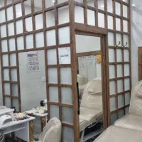 پارتیشن تمام چوب با شیشه سند بلاس