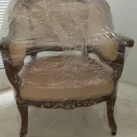 مبل استیل تمام چوب کلاسیک9نفره.میز ناهارخوری8نفره