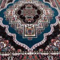 فروش جفت فرش ۹ متری ناردون آبی در حد نو