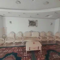 مبل ۹ نفره در حد نو با پارچه ی ترک با جنس عالی