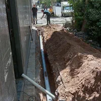 وصل اگو لوله کشی فاضلاب چاه کنی رد پایه