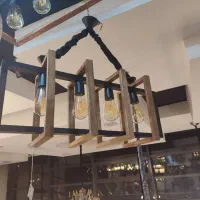 لوستر چوبی دکوری کافی شاپی