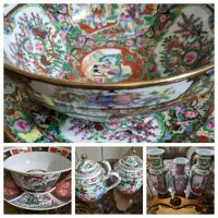 سرویس قهوه خوری مرمری هفت قدیمی|کلکسیون اشیاء عتیقه|مبارکه, |دیوار